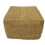 Seagrass Square Medium Pouf