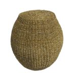 Round Sitting Stool with Iron Frame Inside