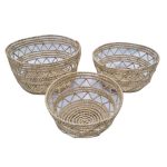 Hand-Woven Palm Fiber Basket